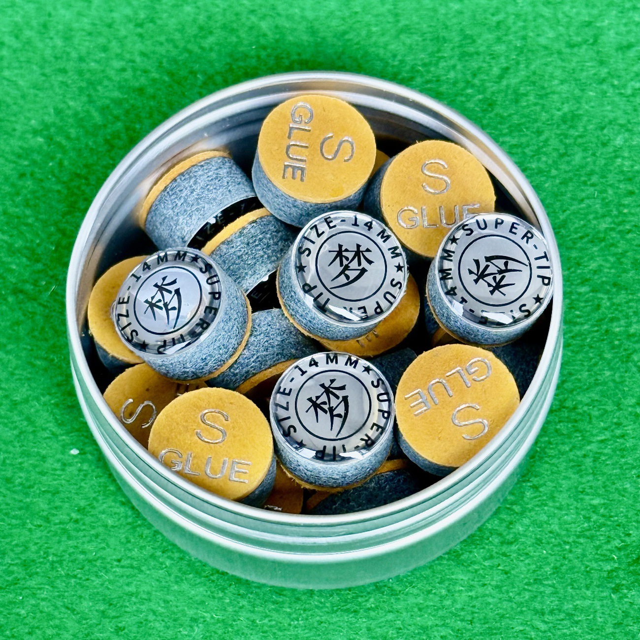 Super dream leather head 14mm soft S 20 pieces in a box