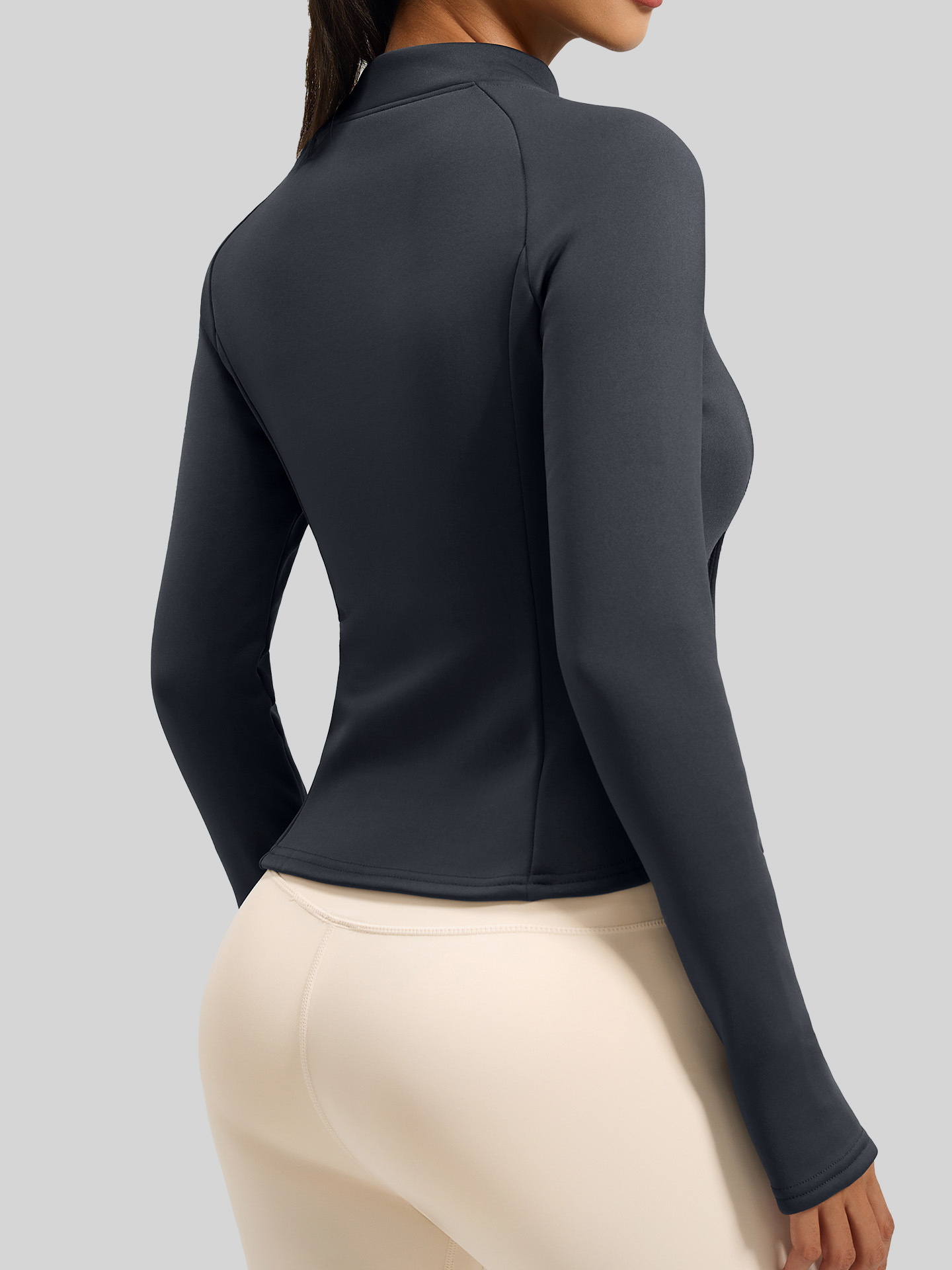 Juyi Tang mel桃 vello de cuello de bolsillo abrigo otoño invierno nuevo vello grueso abrigo de yoga de cuello de collar