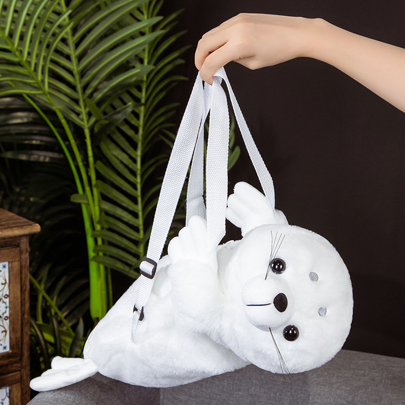Bobbi oso acuario serie acostado sello blanco mochila preescolar bolsa mochila captura muñeca máquina transfronteriza acuario