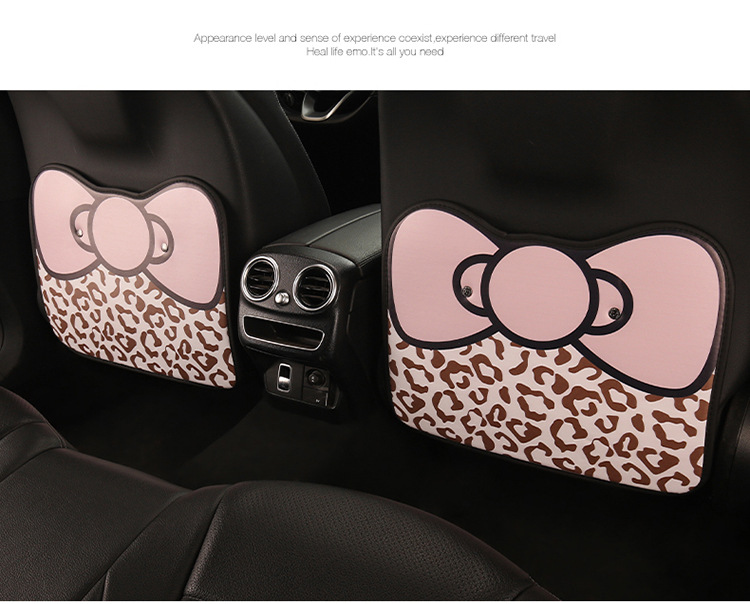 Car Anti-Kick Mat Christmas Striped Anti-Kick Mat Children's Chair Back Anti-Dirt Mat Rear Seat Anti-Kick and Anti-Scratch Mat