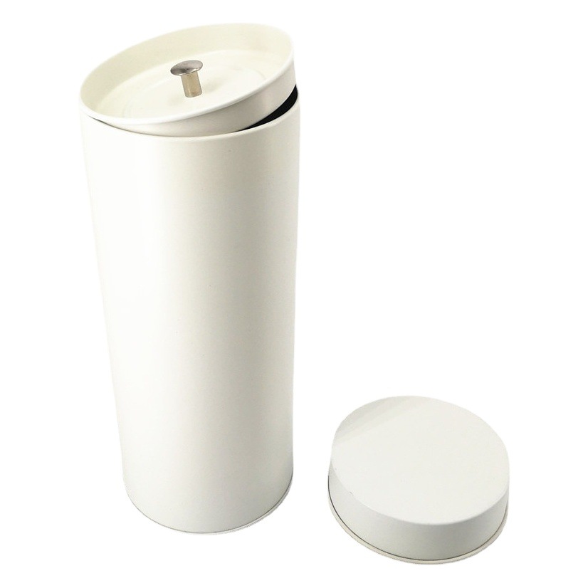 En stock cubierta de calidad al por mayor color sólido mate negro té olla hojalata flor té redondo olla Pu'er caja de hierro
