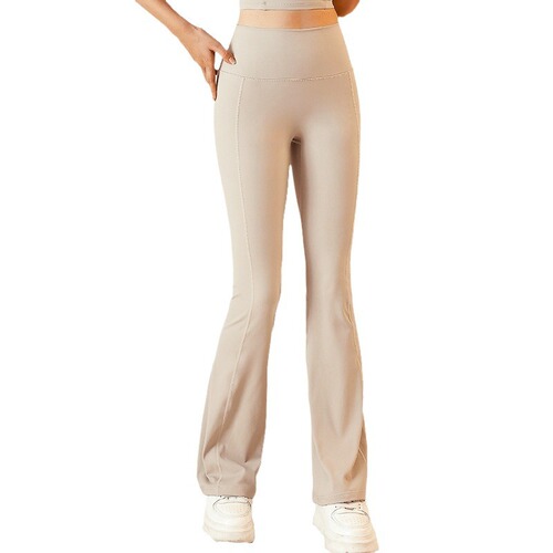 Wuxi Guiyi High-Waist Pocket Flare Pants, Wearable Sexy Slimming Quick-Dry Yoga Suit, Hip-Raising Ab-Sucking Fitness Pants