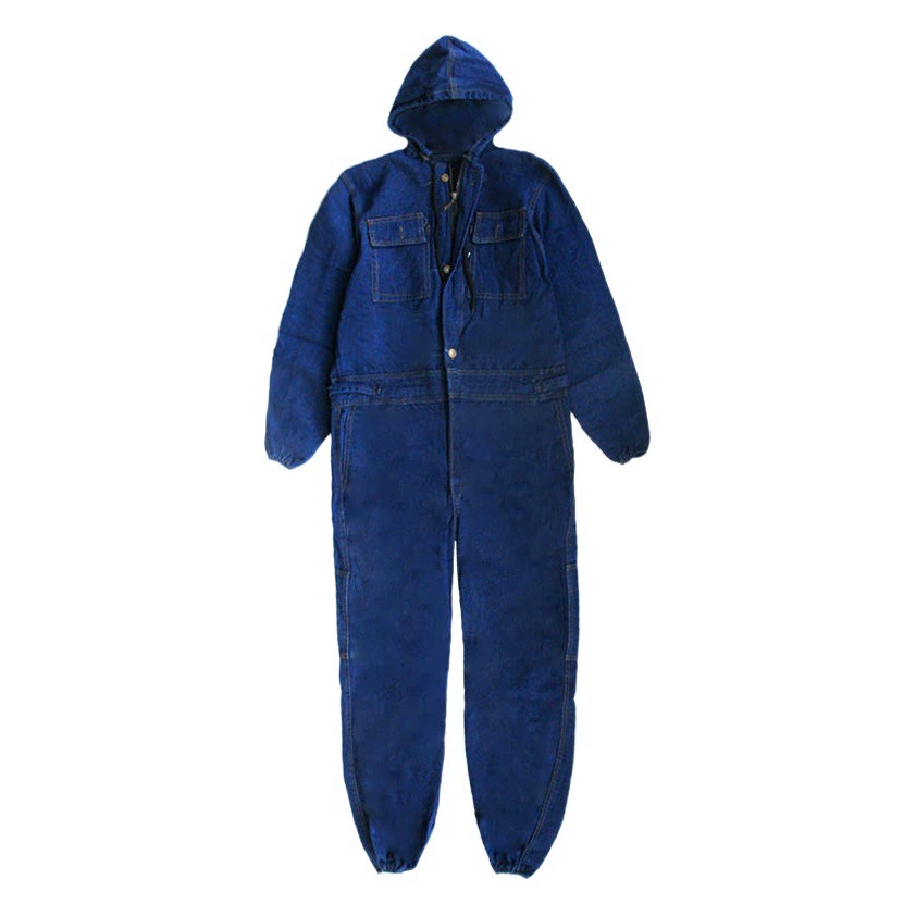 Цельный джинсовый рабочий костюм, антигрязная одежда, рабочая одежда для мужчин и женщин, сварочный авторемонт, аэрозольная краска, ремонт машины, пыленепроницаемая одежда для защиты труда