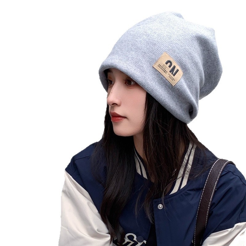 网红堆堆帽女秋冬季产后月子帽百搭显脸小针织毛线保暖包头冷帽子|undefined