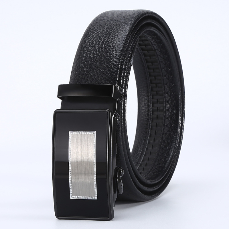 Nowy pasek męski wysokiej klasy automatyczny pasek z klamrą biznesowy nowy swobodny pasek do spodni temperament zegarek na rękę_voghion.com