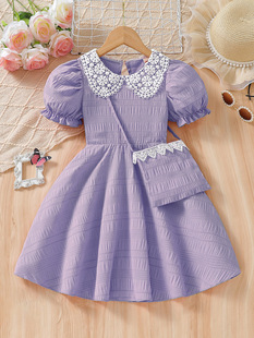 Shirt, dress, skirt, summer clothing, doll, small princess costume, bag, with short sleeve, western style, doll collar