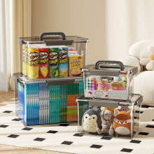 桌面收纳盒有盖密封防潮家用零食玩具收纳整理大容量加厚储物盒