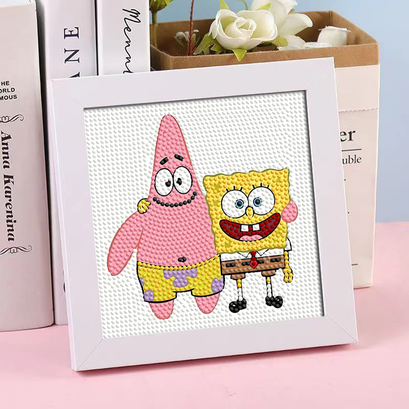 Diamante infantil DIY hecha a mano con material de marco paquete de dibujos animados Sanliou pegatinas de diamante regalo al por mayor pinturas de mampostería