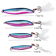 Colorful Spoon-Shaped Sequin Lure Bait 5g-17g Metal Hard Bait, Artificial Fish Lure for Mandarin Fish & Whitebait — Wholesale Fishing Tackle