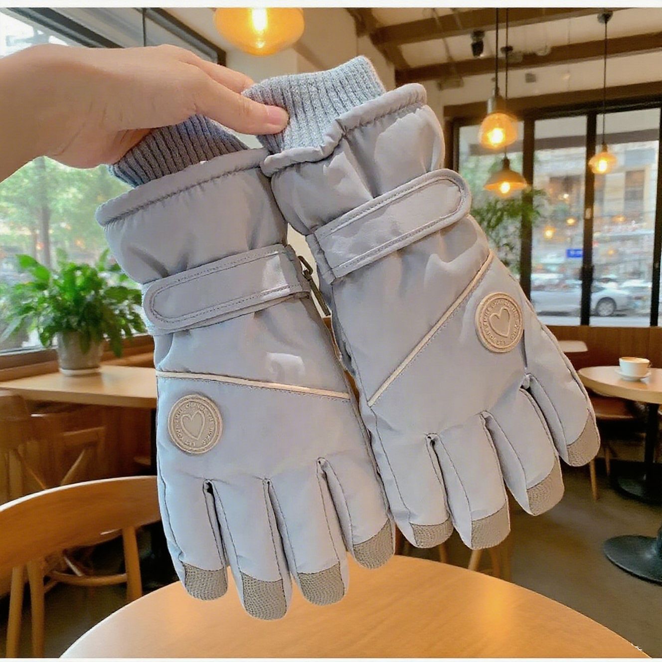 Ski Gloves for Women 2025 New Autumn and Winter Fleece-Lined Thickeneded Warm and Cold Wind Touch Screen Electric Vehicle Cycling Gloves