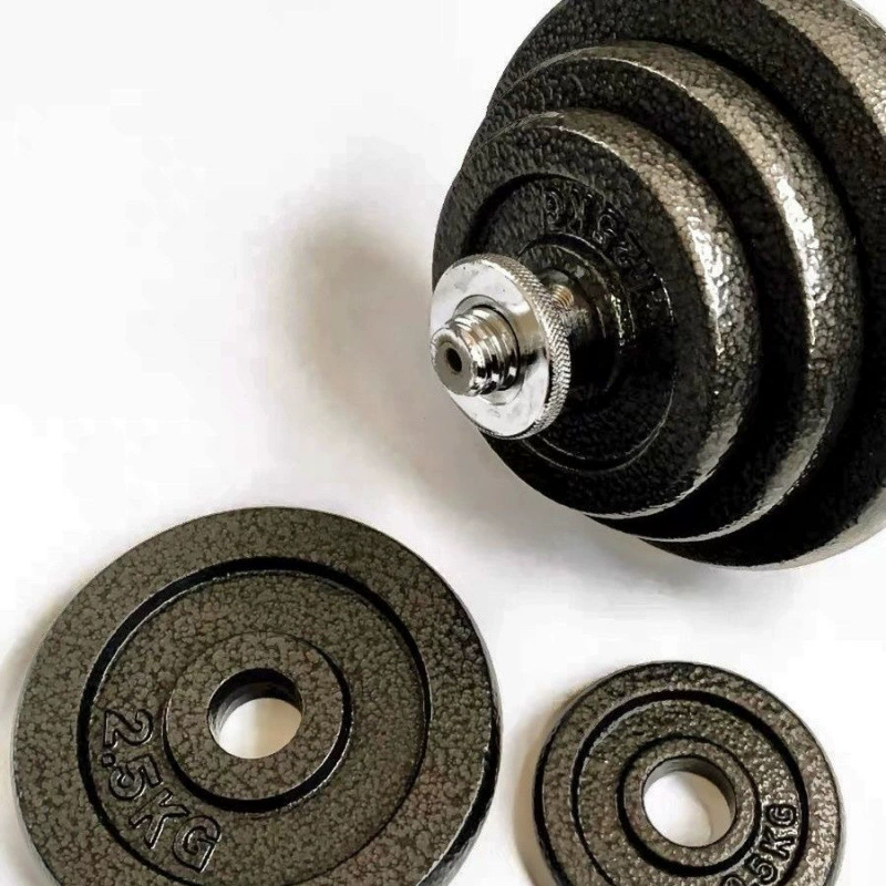 Гантель, штанга, пластина для мужчин, фитнес, домашняя, с небольшим отверстием, чугунная красочная пластина, противоизносная и антикоррозийная, универсальная, твердая, вес