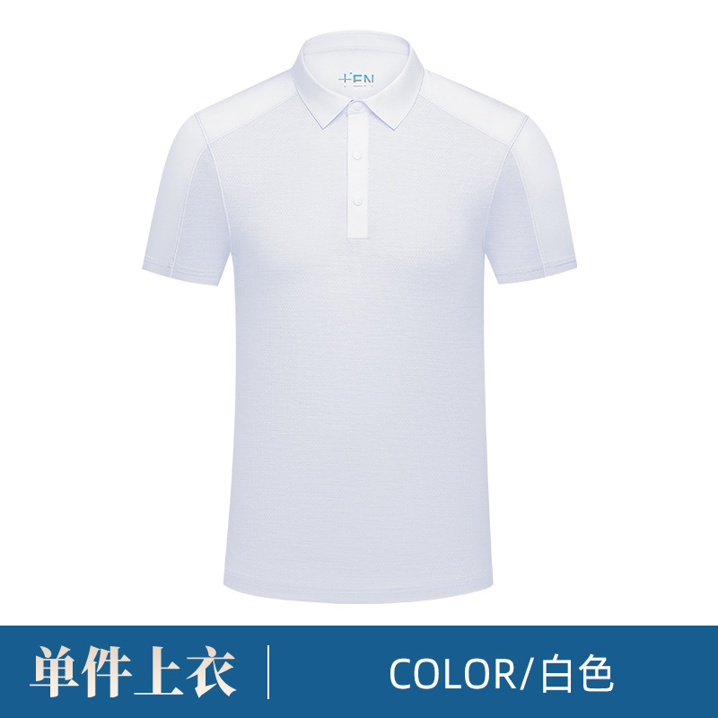 Camiseta de hombre de golf con hombro Camiseta de polo con cuello Camiseta de polo de manga corta de negocios Impresión personalizada logotipo de alta gama