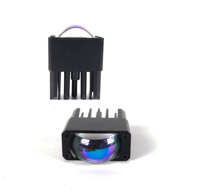 Car Grille Light Mini Matrix Laser Headlight Grille Light Yellow and White Led Motorcycle Spotlight Cross-Border (Motorcycle headlights, headlights) - one-bead-grille-light