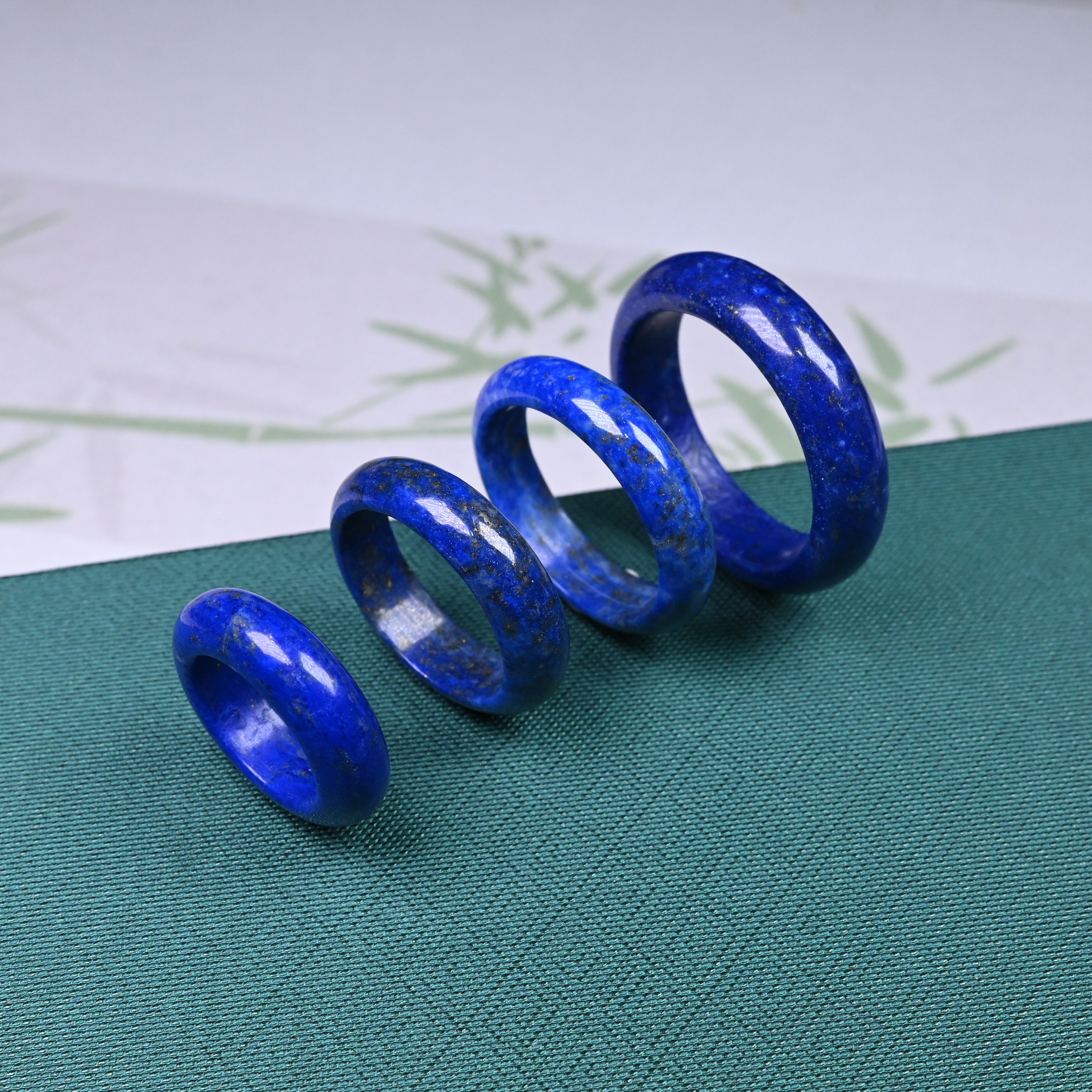 Wholesale Natural Lapis Lazuli Rings Multi-Size Men's Rings Jade Rings Blue Crystal Lapis Lazuli Jade