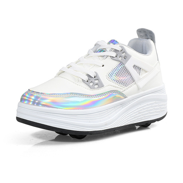 New running shoes Student round sports shoes charging LED hidden…