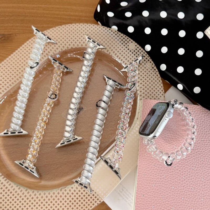 Jelly Elastic Phone Cord Single Loop Watch Band Suitable for Apple Watch iWatch 12Th Generation 11/10