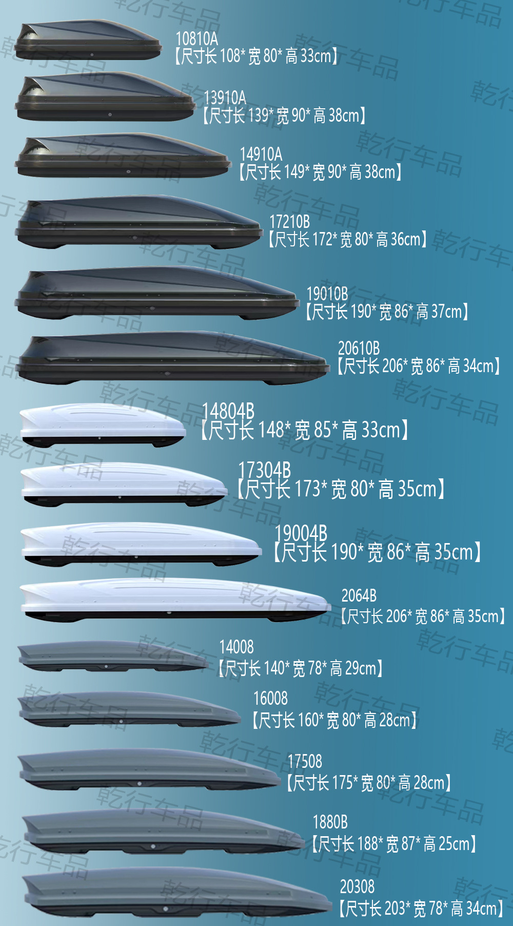 【Direct from Manufacturer】Car luggage box with large capacity, SUV roof box, universal ultra-thin travel box