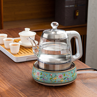 Electric Kettle with Voice Prompts, Glass Bottom, for Boiling Water, Keeping Warm, and Brewing Tea, with Intelligent Voice Control