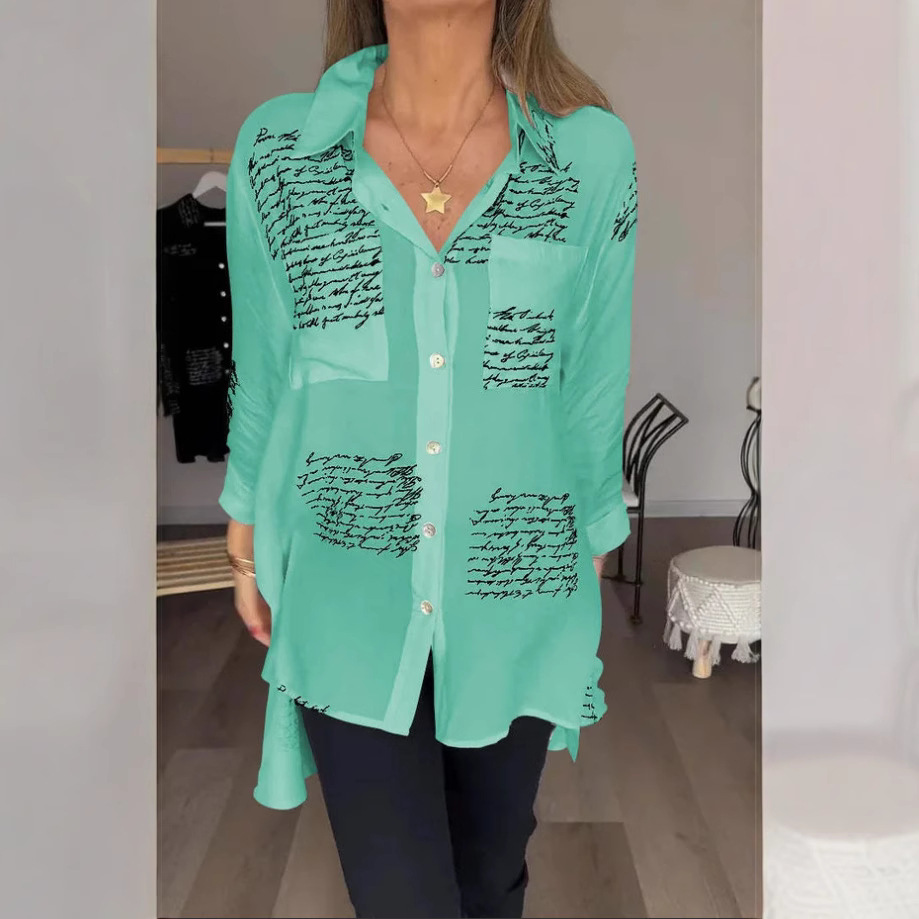 Cross-border Women's Clothing 2025 Independent Site Spring-summer New European And American Fashion Printed Loose_ecoleips.com
