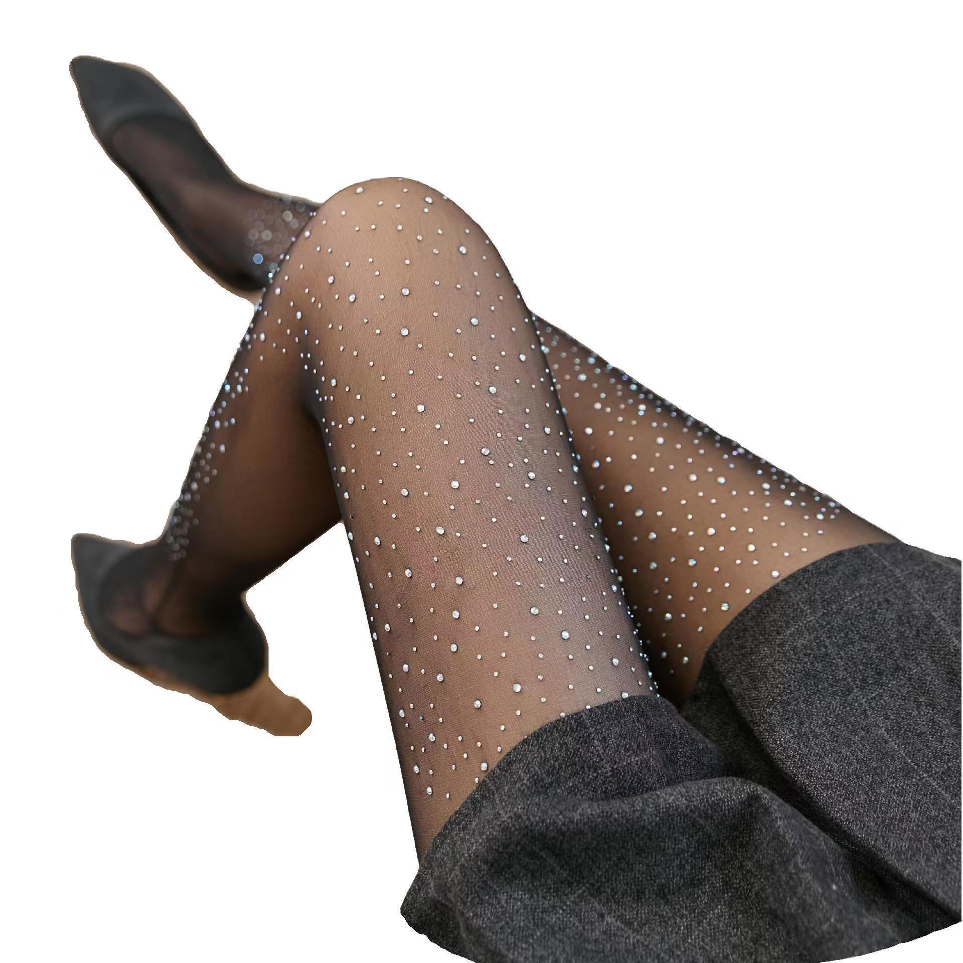 Vrouwen dunne zijden kousen geperste boor ananas sokken anti-haak zijde zwarte sexy panty panty_voghion.com