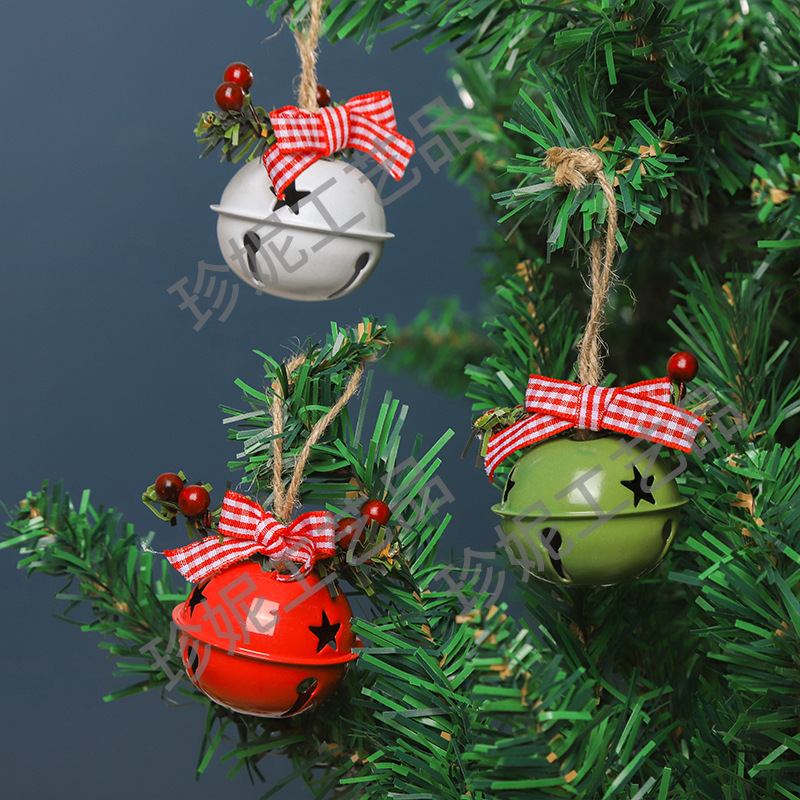 クリスマスツリーペンダント金属ラッパ鈴創意クリスマス鈴ペンダント休日家庭装飾鈴部品|undefined