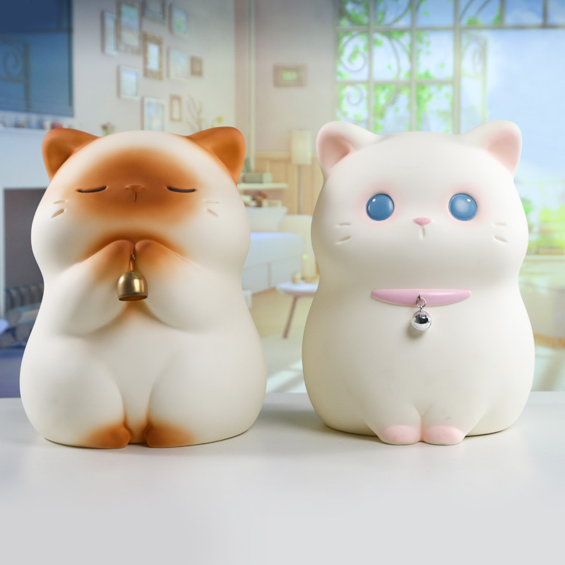 福瑞猫猫大号摆件卡通可爱招财猫桌面摆件萌趣创意设计存钱罐批发|undefined