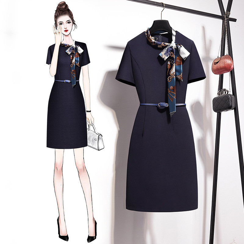 High-End Professional Dress, Summer Goddess Style Formal Wear, Front Desk Reception, Jewelry Store Sales Office Work Clothes High-End Professional Dress, Summer Goddess Style Formal Wear, Front Desk Reception, Jewelry Store Sales Office Work Clothes