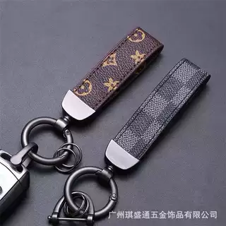 新款花皮高档汽车钥匙扣腰挂车用男女金属钥匙圈环挂件汽车用品批