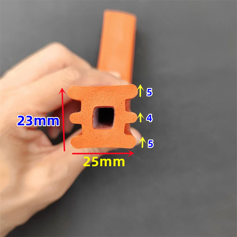 T型耐高温硅胶海绵发泡密封条,棕红色异型密封条王字耐酸碱耐老化