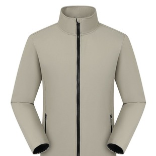 Soft shell liner stand collar assault garment soft shell garment overalls hooded fleece-lined thickened print logo2211