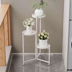 屋内家庭用フラワースタンド、複数のポット、階層型床置き、回転式収納、バルコニー植物スタンド、インターネットセレブ、省スペース、軽い高級感
