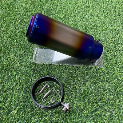 450SR 250RR NINJA400 universal — Motorcycle exhaust pipe - 89-round-mouth-double-blue-60mm