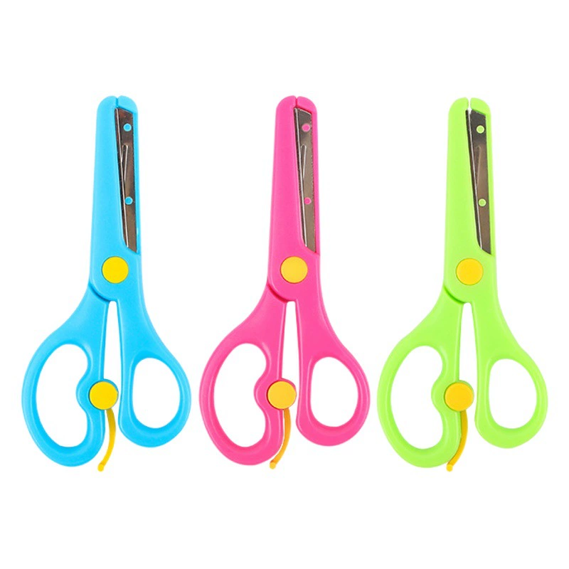 Защитные ножницы для резки бумаги с прямой кромкой Маленькие ножницы Ножницы для учеников начальной школы Ножницы ручной работы для детского сада Защита от защемления рук
