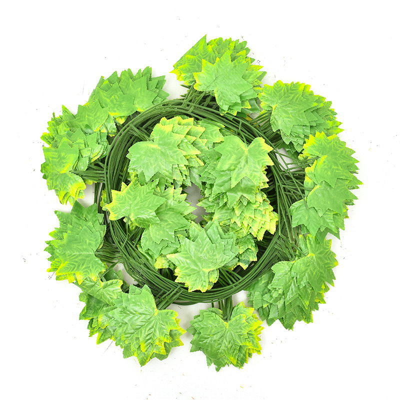 Ratán artificial flores y plantas falsas hoja de uva hoja verde planta techo decorativo tubo plástico vid bobinado escalada Tigre