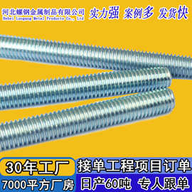 镀锌丝杆M8M10全牙螺杆通丝吊筋吊顶全螺纹牙条4.8级丝杠长度定制