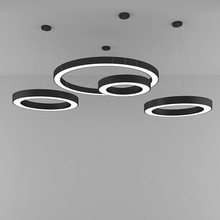 LED圆形圆环吊灯 办公室健身房店铺大堂圆圈业风灯环形工程吊线灯