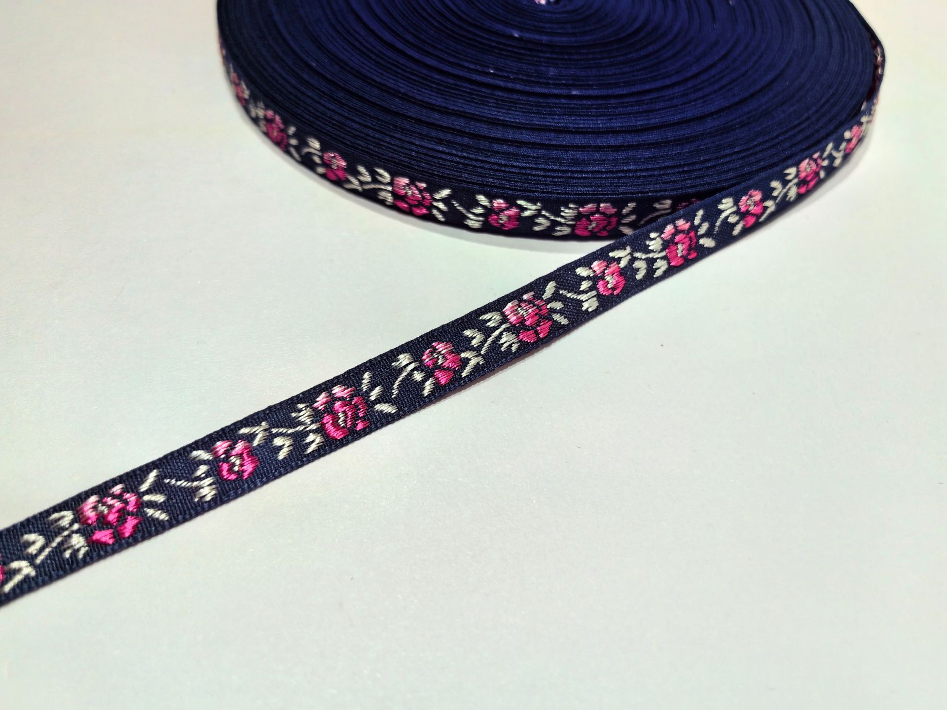 1cm手工DIY蝴蝶结织带提花刺绣织带发饰头饰包边