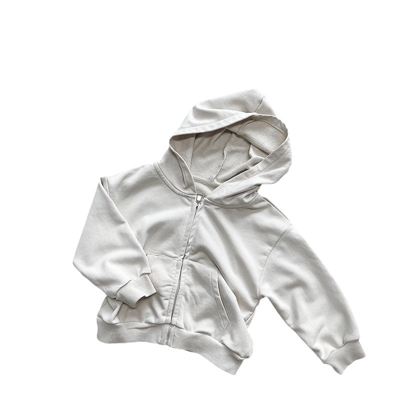 Primavera y otoño nuevos niños chaqueta casual niños y niñas personalidad todo partido suéter con capucha niños estilo coreano moda suelta niños