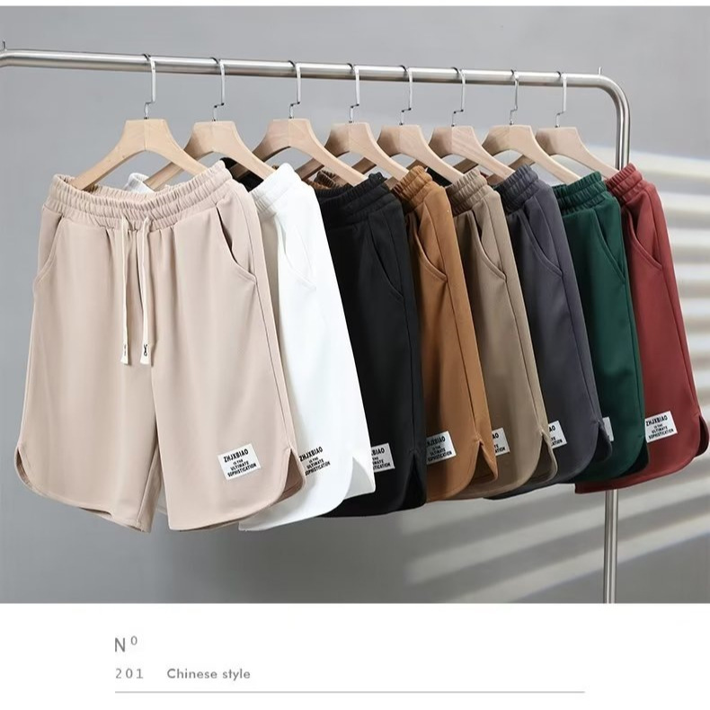 Men's Summer Casual Shorts, Loose Curved Shorts, Trendy Brand Outerwear, Five-Point Pants for Men