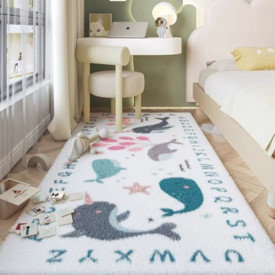 Avtomobil döşəmə paspasları — Mat for Home Use, Bedroom Cooling - underwater-world-40120cm-point-plastic-bottom-imitation-cashmere