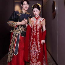 秀禾服2025年新款红色旗袍新中式敬酒服新娘高级感结婚订婚礼服女