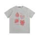 Nariele Strawberry Love Couple Summer Short-sleeved T-shirt Men's Cotton Round Neck Printed Loose T-shirt Top Women