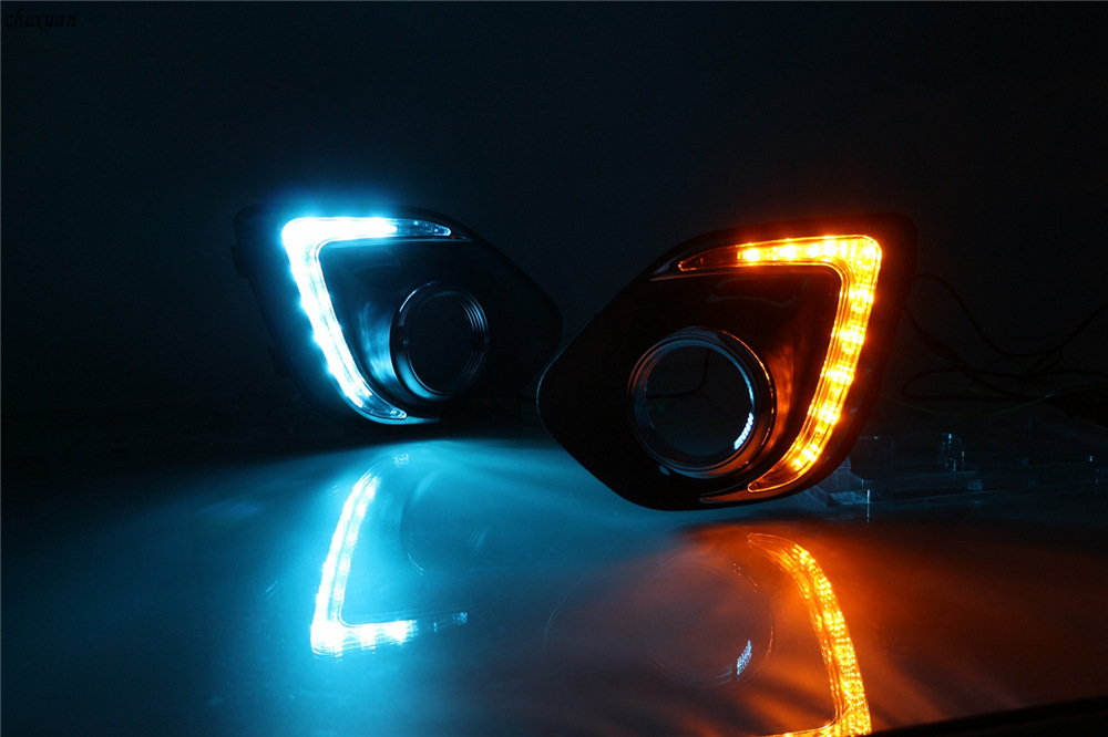 Aplicable a Mitsubishi 13 / 14 / 15 modelo ASX modificado LED luz diurna luz de dirección de agua corriente luz de barra de niebla delantera