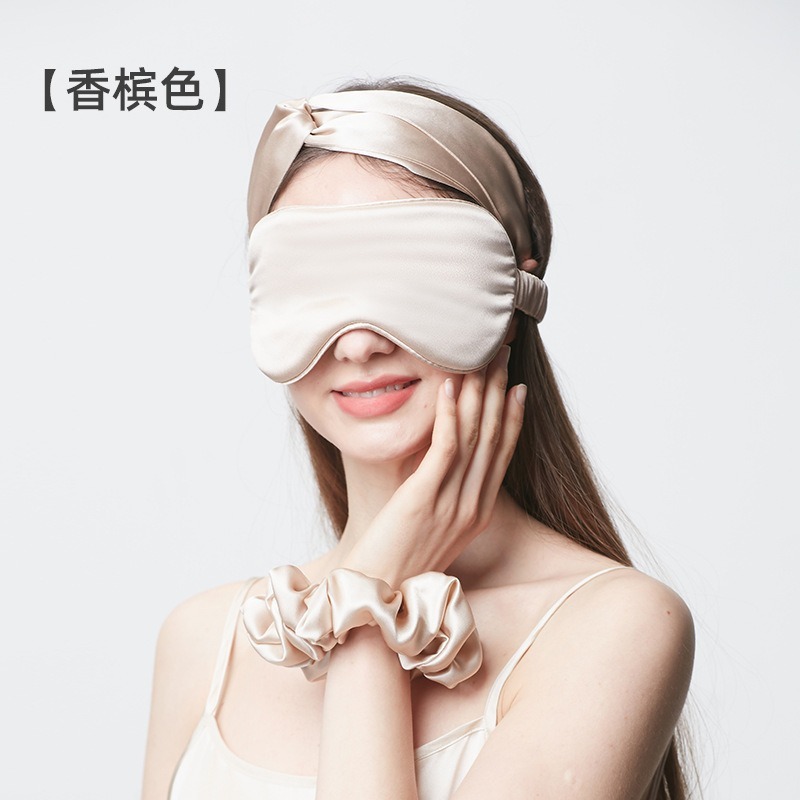 シルクアイマスク19 m 100% 桑シルク睡眠アイマスク遮光通気アイマスク刺繍ロゴクロスボーダー卸売り|undefined