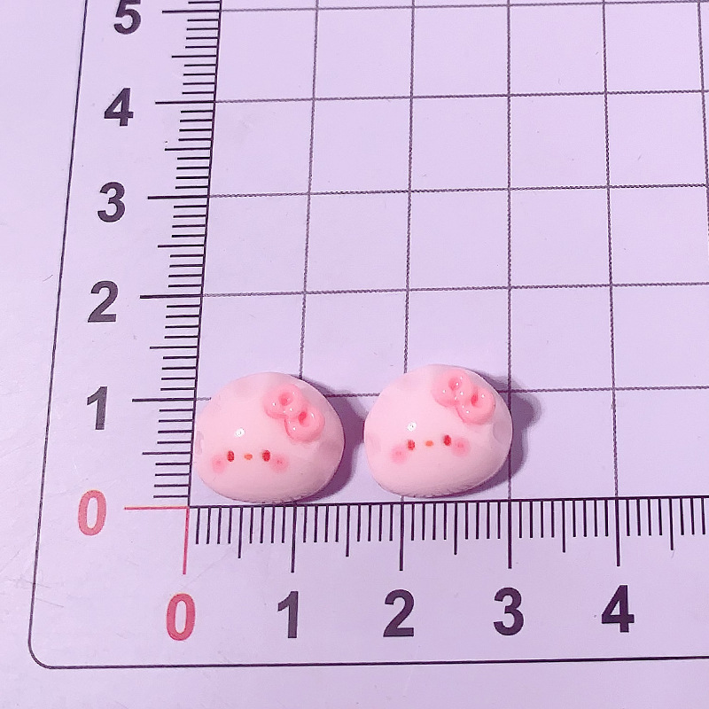 Dibujos animados mini arco estrella gatito accesorios de resina lindo gato DIY accesorios para el cabello teléfono móvil Shell horquilla hecha a mano