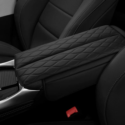 Suitable for Volkswagen Passat Armrest Box Pad, Heightening Central Box Storage, Heightening Pad Cover, Storage, Wear-Resistant Interior Modification (Armrest box pad) - passat-black