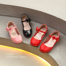 女童高跟鞋2025新款春季儿童主持人小皮鞋女孩宝宝演出走秀公主鞋