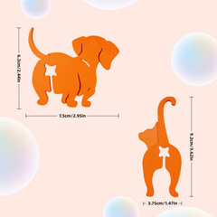 跨境Dog Cat Butt Bread Clip 狗屁股猫屁股面包袋夹零食袋封口夹