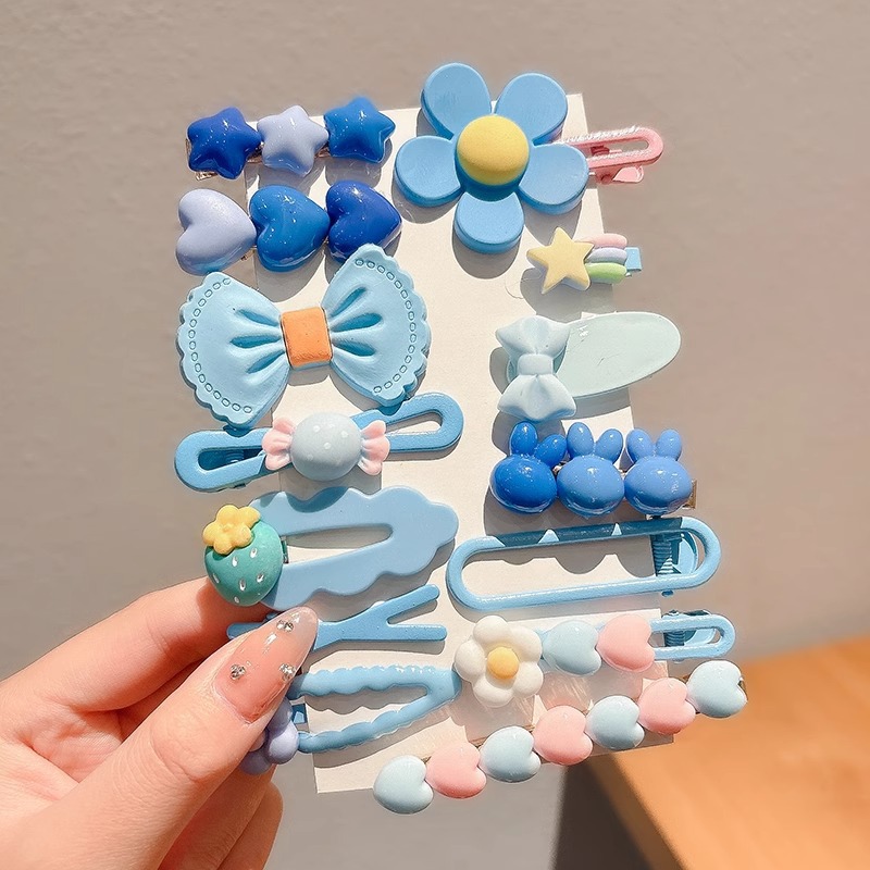 Horquilla de dopamina de color para niños 2025 nuevo estilo niña flequillo lateral horquilla niña frente cabello roto tocado