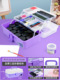 Thicken★Large three-layer (macaron purple) large capacity with keyhole